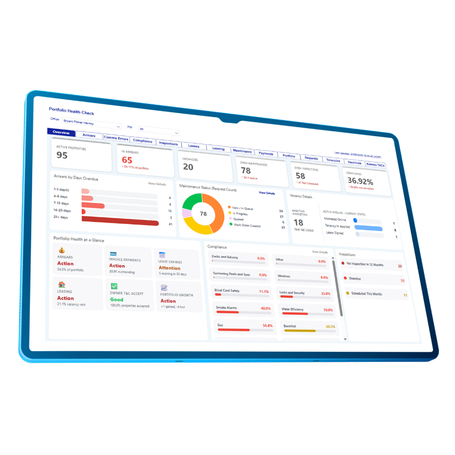 PHC Dashboard Tablet